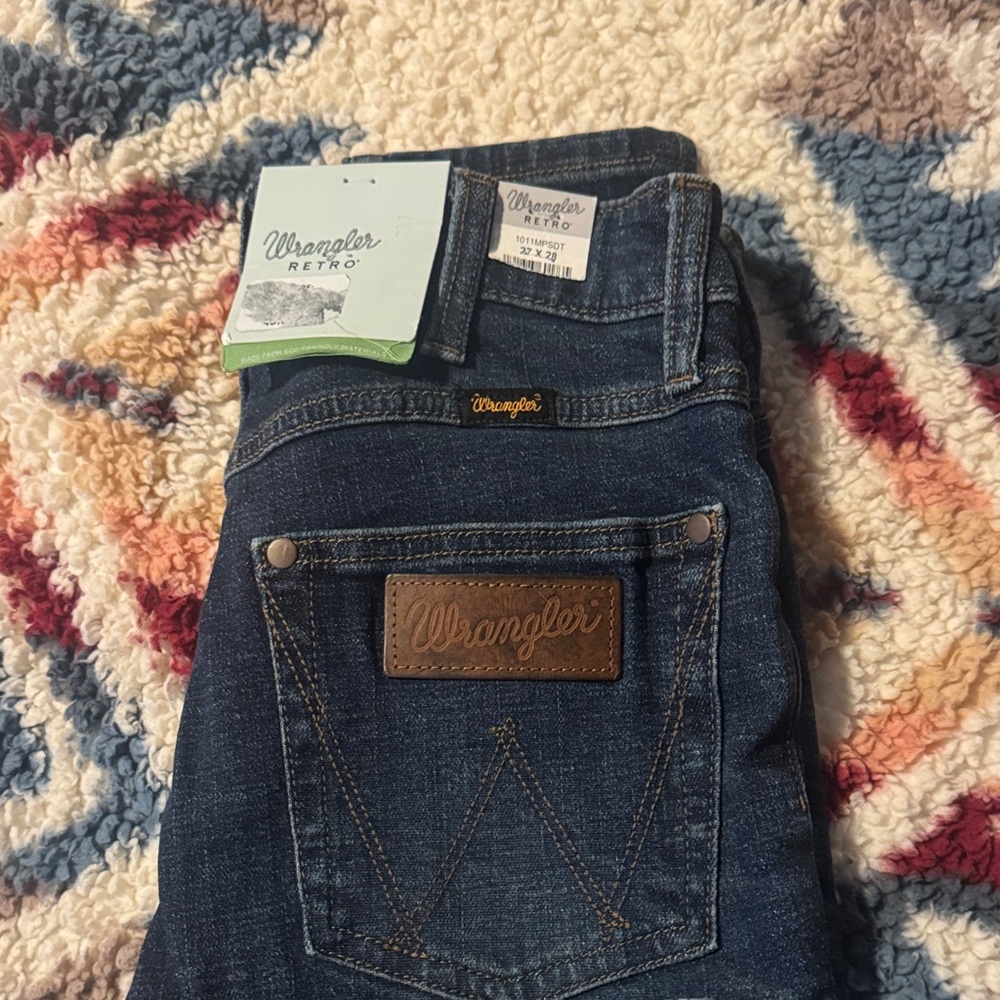 Wrangler Retro Dark Blue Denim Jeans